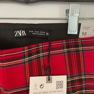 Zara Plaid leggings pants